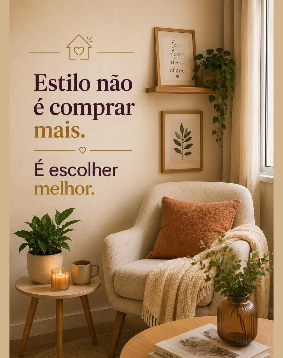 Poltrona confortável em canto de leitura decorado