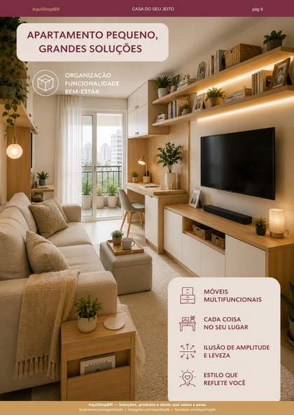 Página do e-book, capítulo apartamentos pequenos