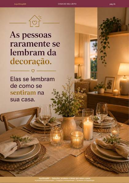 Página do e-book, capítulo casa para receber bem